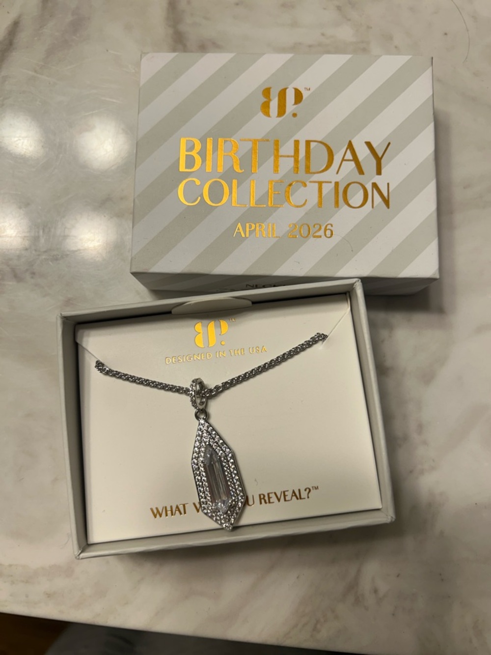 April 2026 bomb party birthday necklace
